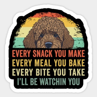 Every snack you make Every meal you bake Doodle Dog Sticker
